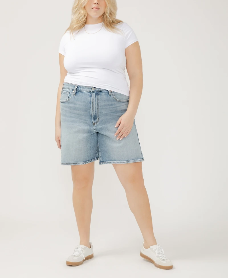 Silver Jeans Co. Plus High Rise Vintage Long Shorts