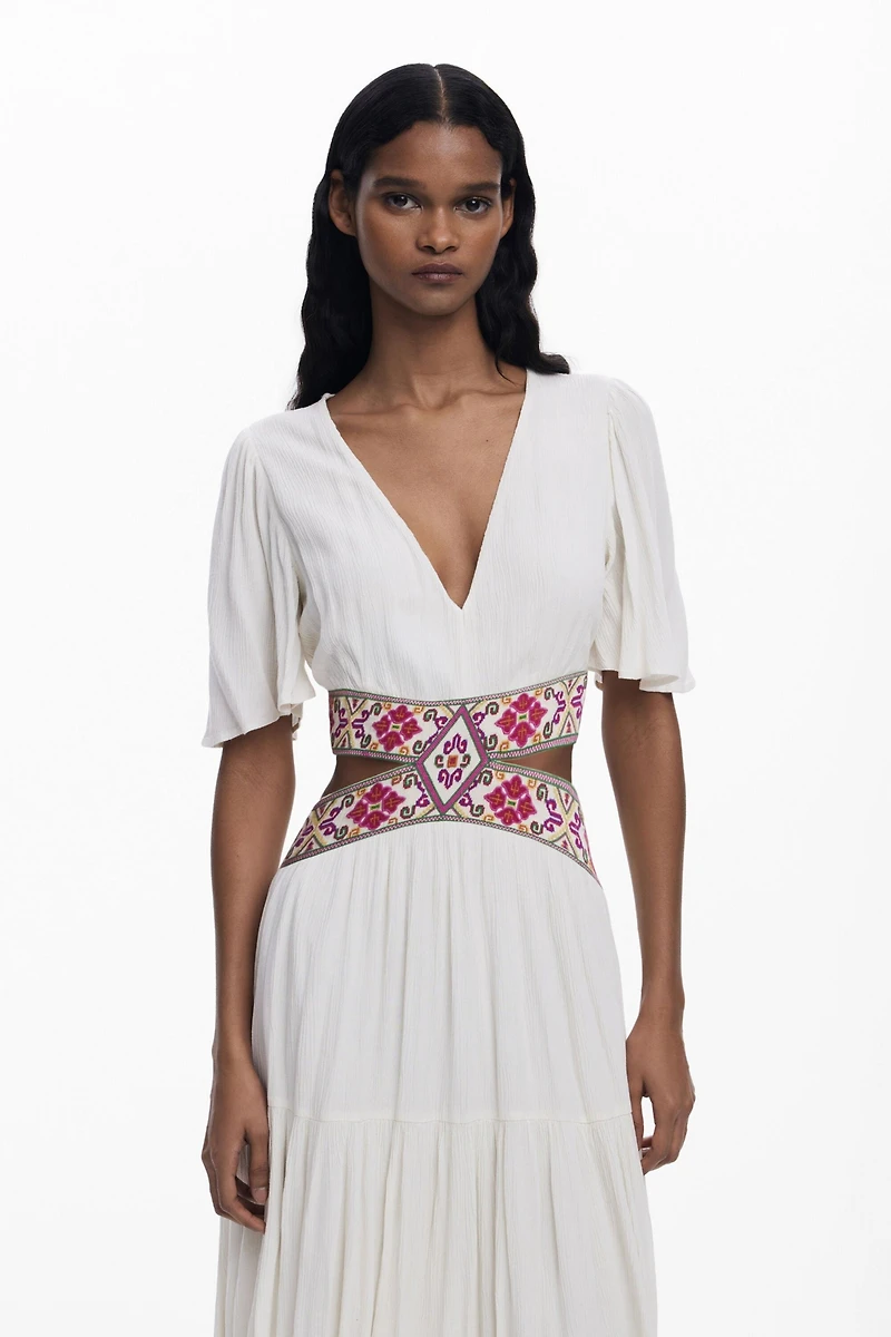 Desigual Women's Embroidered cut-out dress