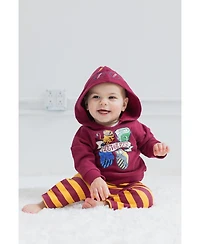 Harry Potter Fleece Pullover Hoodie Bodysuit and Pants 3 Piece Outfit Set