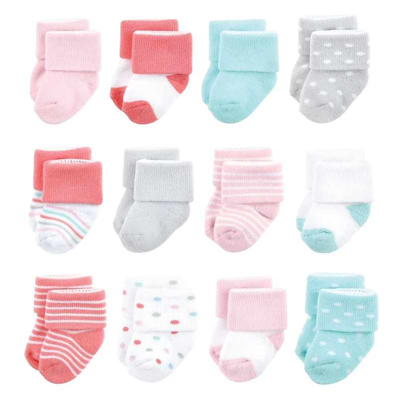 Luvable Friends Baby Boys Cotton Rich Terry Socks 24-Pack Bundle