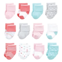 Luvable Friends Baby Boys Cotton Rich Terry Socks 24-Pack Bundle