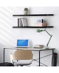 Sorbus 3 Pack 47 x 9.25 Inch Wall Mounted Floating Shelves - Stylish and Functional Storage
