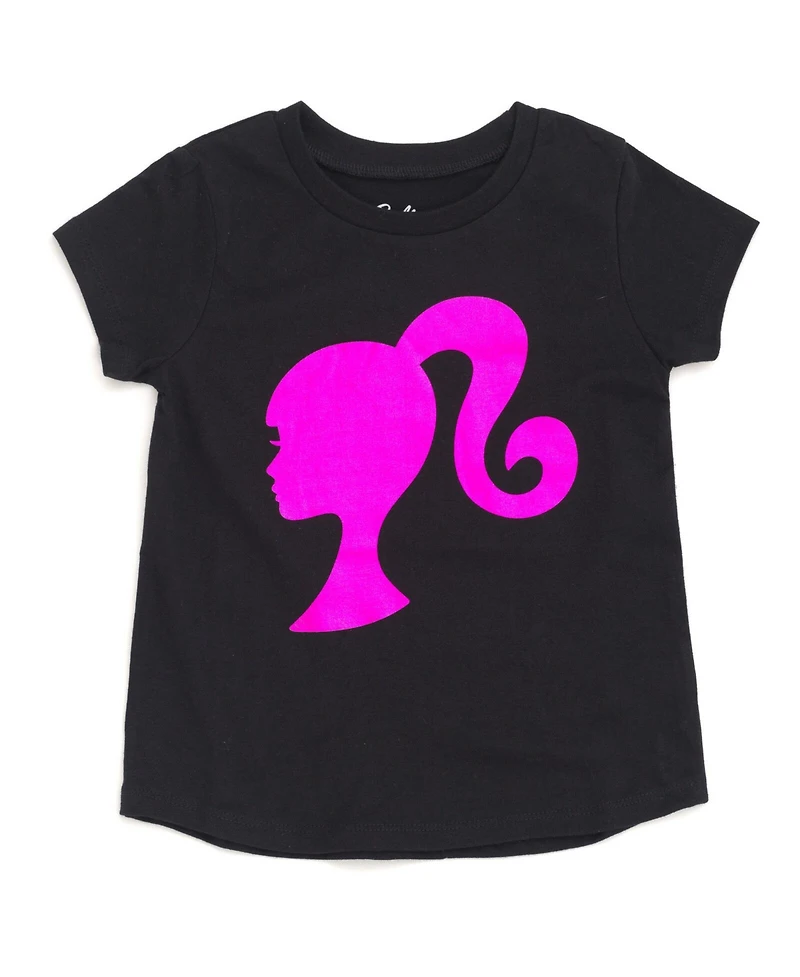Barbie Toddler Girls Metallic Print T-Shirt and Tulle Mesh Skirt