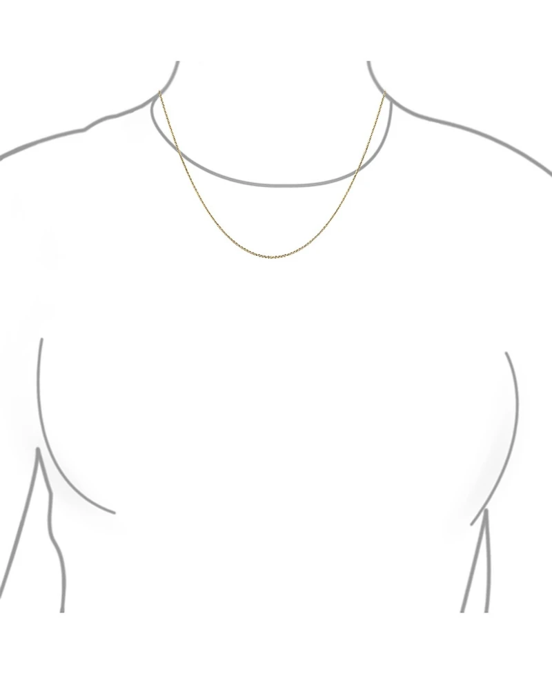 Bling Jewelry 1mm Fine Thin 14k Yellow Gold Plated .925 Sterling Silver Cuban Cable Link Chain Necklace -Nickel-Free 16, 18 Inch Length