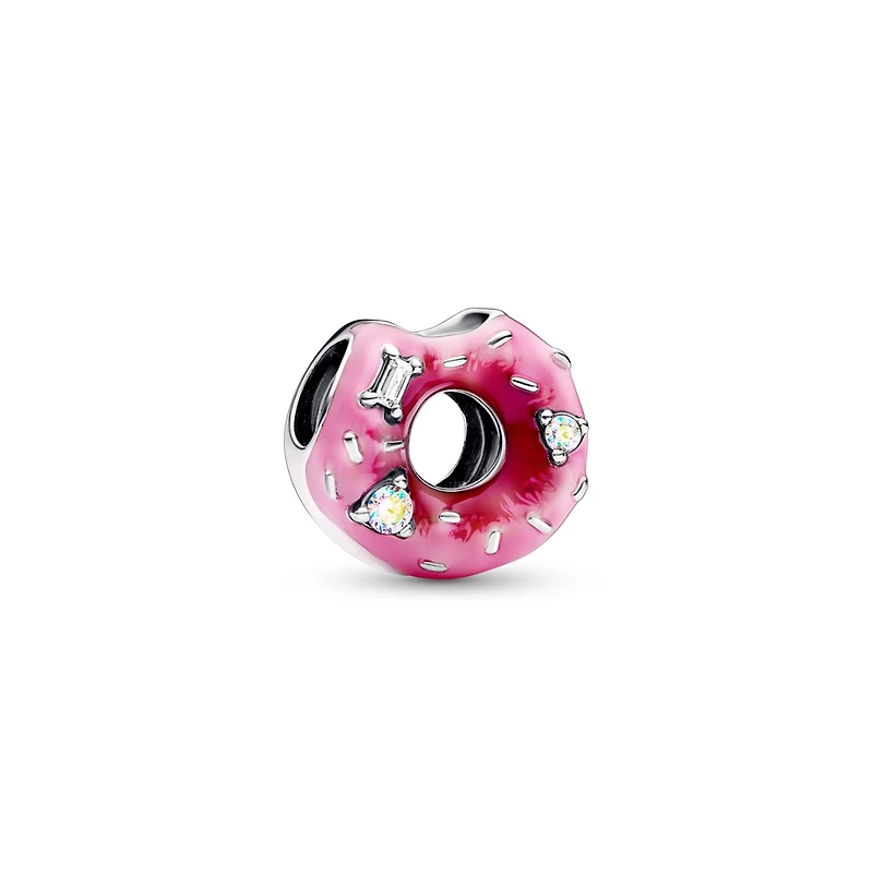 Pandora Cubic Zirconia Sparkling Sprinkled Donut Charm