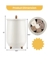 23L Large Luxury Bucket-Style Towel Warmer with Fragrant Disc Holder