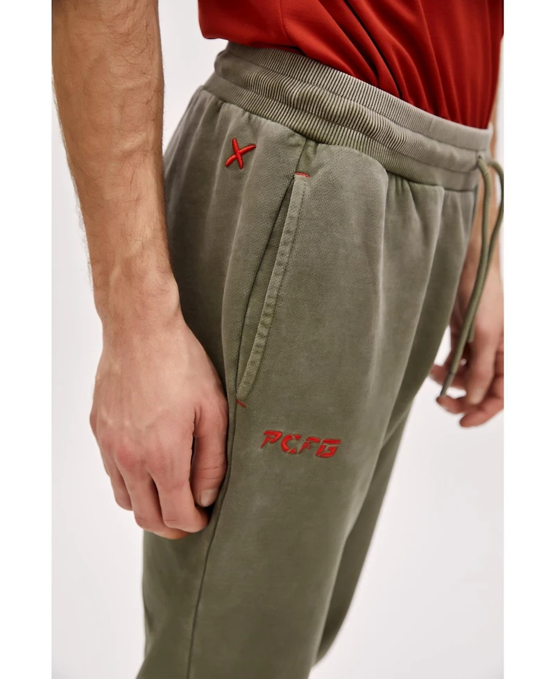 Pcfg Men's Acid Washed Track Sweatpant - Black