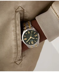 Guess Men's Analog Two-Tone Stainless-Steel Watch, 44mm