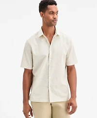 Alfani Men's Lipson Short Sleeve Geo Print Button-Front Shirt, Exclusively at Macy's
