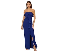 Adrianna Women's Strapless Cascading Ruffle Gown