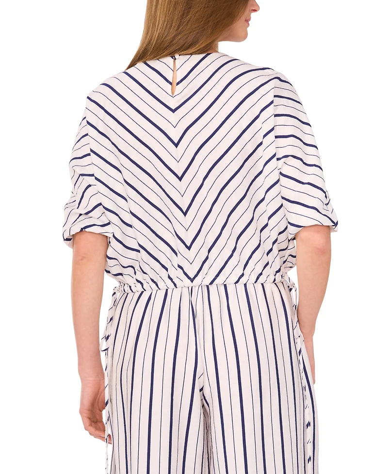 Sam & Jess Women's Drawstring-Hem Puff-Sleeve Top