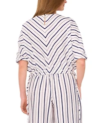 Sam & Jess Women's Drawstring-Hem Puff-Sleeve Top
