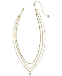 Kendra Scott 14k Gold-Plated Kyocera Opal Layered Pendant Necklace, 14" + 4" extender