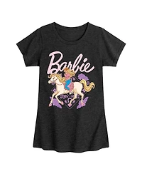 Barbie Big Girls Cowgirl Horse Graphic Short Sleeve T-Shirt