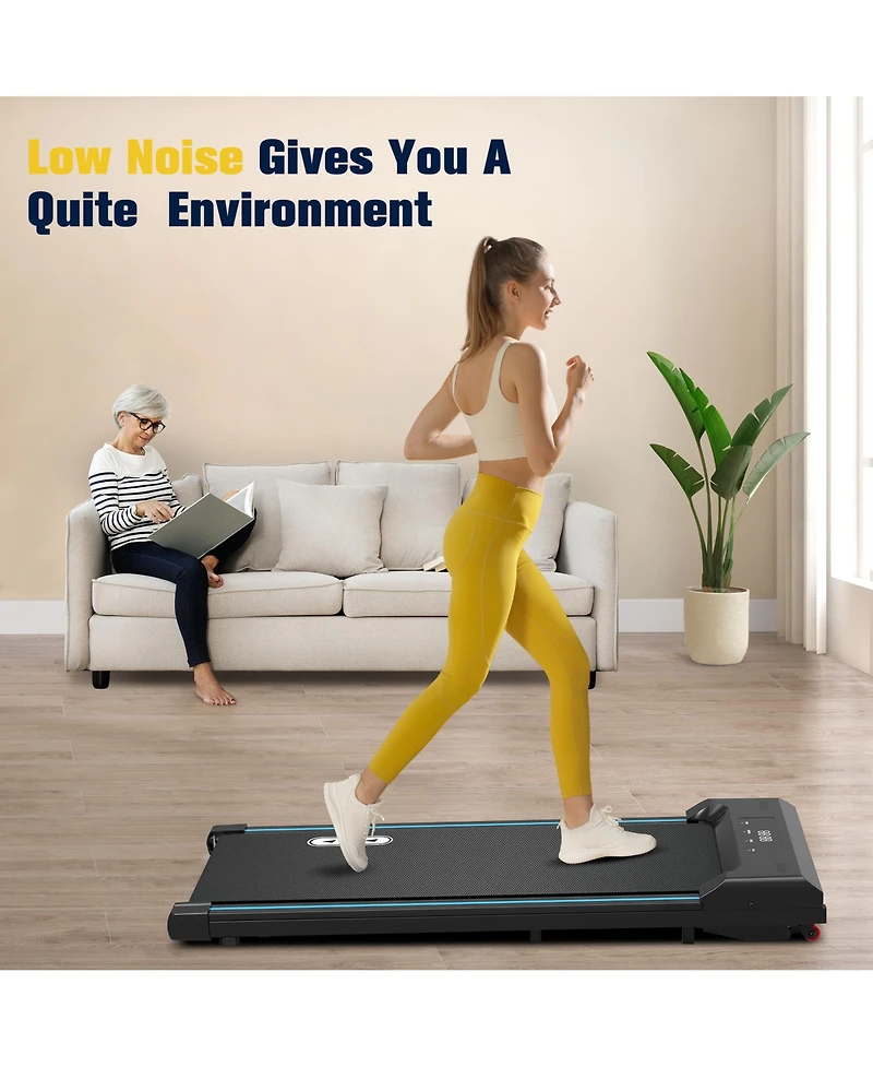 Redliro Walking Pad Under Desk Treadmill 265LBS 2.25HP Running Machine for Home Office, Black