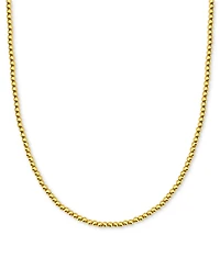Giani Bernini Polished Bead Link Chain Necklace 16" + 2" extender, 18k gold-plated sterling silver Exclusively at Macy's