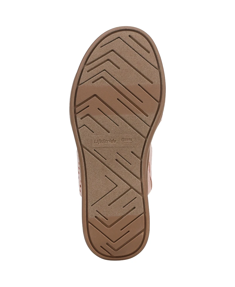LifeStride Women's Festive Washable Slingback Wedge Sandals