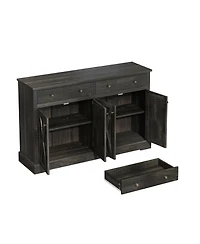 Streamdale Vintage Sideboard Cabinet 2 Drawers, 4 Doors, for Living Room, Bedroom, Kitchen
