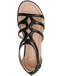 Journee Collection Women's Genneva Zipper Flat Sandals