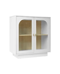 Storage Cabinet with Acrylic Door for Living Room 2 Door Storage Cabinet Sideboard Cabinet Entryway Cabinet