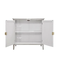 Sideboard Storage Cabinet, Vintage Accent Cabinet with Shelf, 2 Door Buffet Server Console Cabinet for Kitchen Dining Room Living Room Hallway