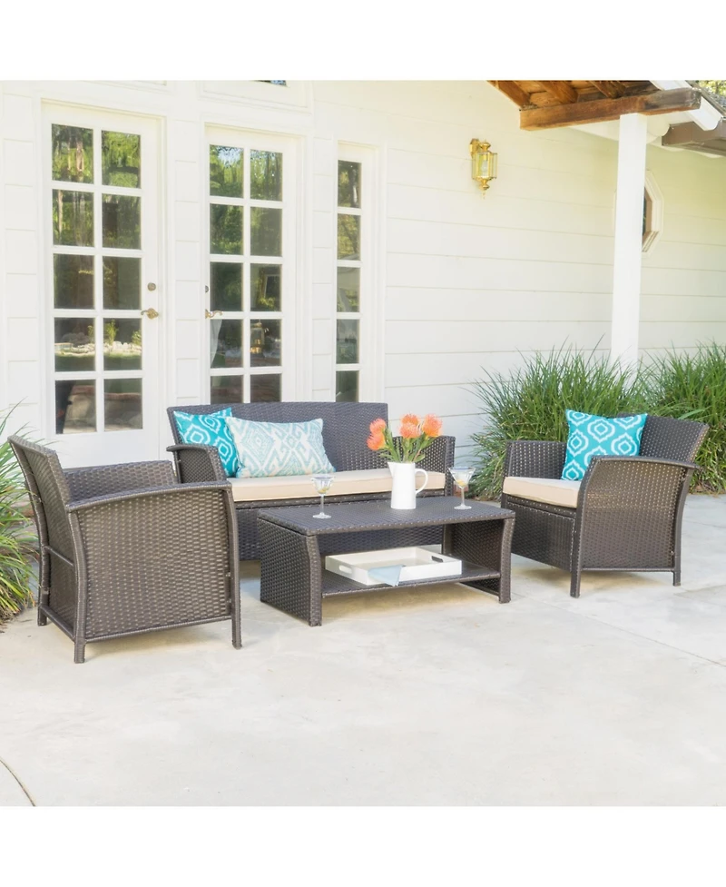 Streamdale Versatile 4-Piece Patio Chat Set for Outdoor Gatherings
