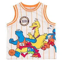 Sesame Street Toddler Boys Mesh Jersey Athletic Tank Top and Basketball Shorts Outfit Set