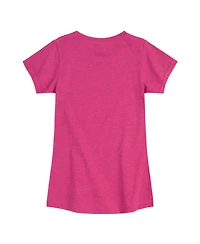Barbie Big Girls Logo Palm Trees Graphic Short Sleeve T-Shirt