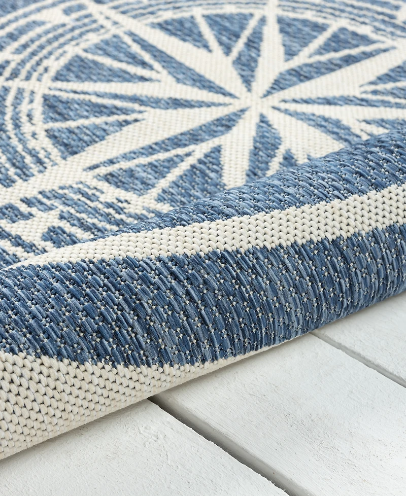 Lr Home Shoreline Srl-871 5'3''x5'3'' Round Outdoor Area Rug