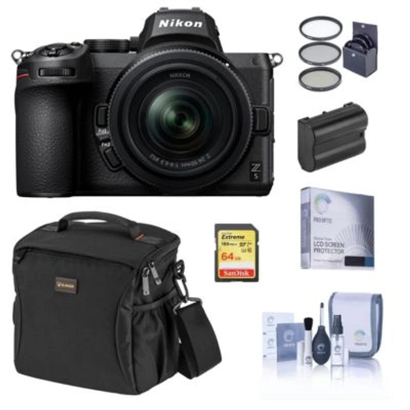 Nikon Z5 Full Frame Mirrorless Camera With 24 50mm Zoom Lens Essential Bundle