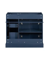 36" Freestanding Bathroom Vanity with Drawers and Shelf