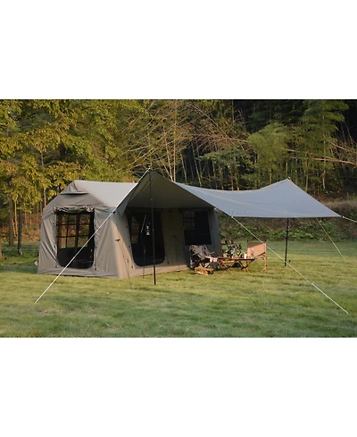 Streamdale Inflatable Camping Tent 9.8 x13ft with Canopy, Hand Pump, Easy Setup, Waterproof