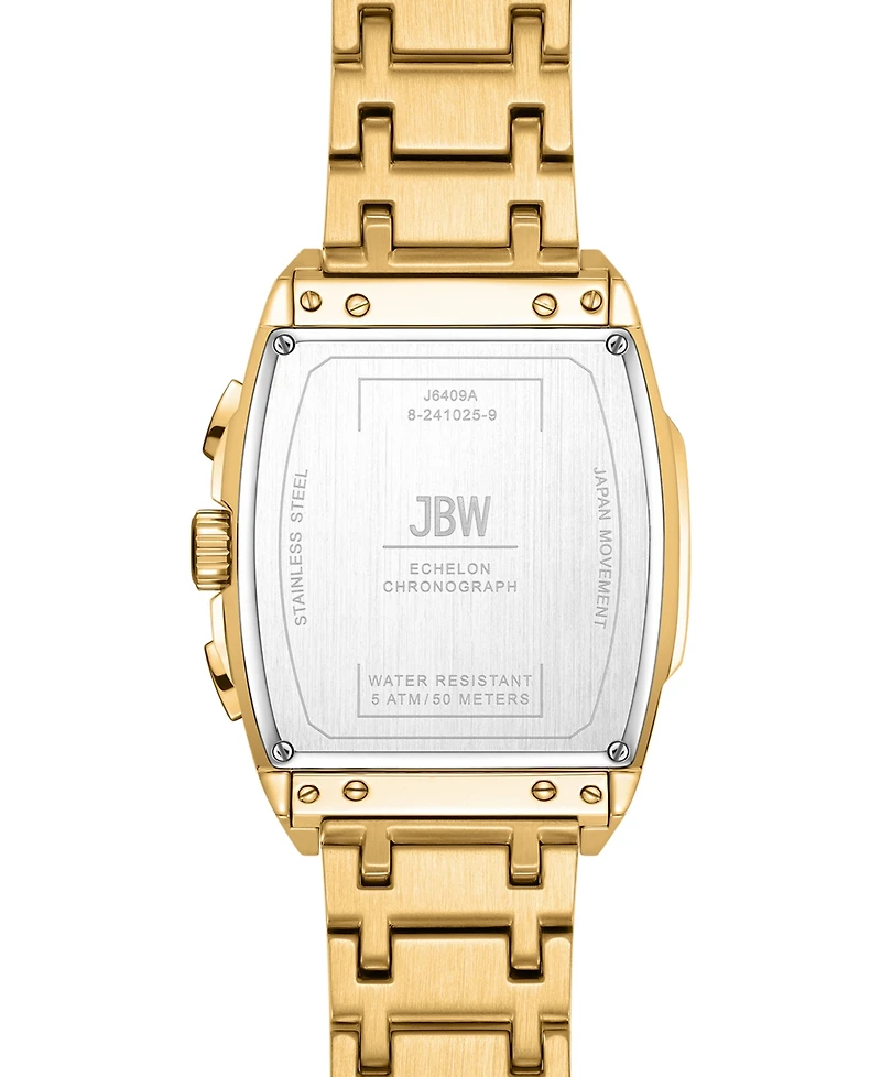 Jbw Men's Echelon Diamond Gold-Plated Stainless-Steel Watch