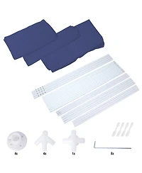 Streamdale 10'x10' Party Tent Outdoor Heavy Duty Gazebo Wedding Canopy + 4 Removable Walls, Blue
