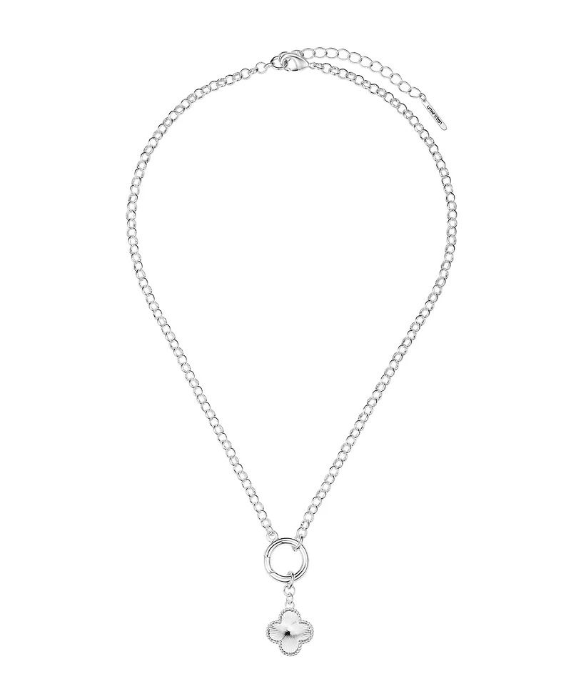 Unwritten Diamond Cut Clover Pendant Necklace