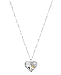 Unwritten Cubic Zirconia Crystal Faith Heart Pendant Necklace