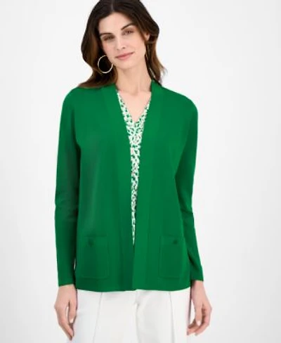 Anne Klein Womens Malibu Fine Rib Open Front Cardigan P Xxs Xxl