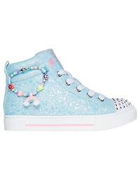 Skechers Little Girls Twinkle Toes: Sparks - Charm Bestie High-Top Light-Up Casual Sneakers from Finish Line