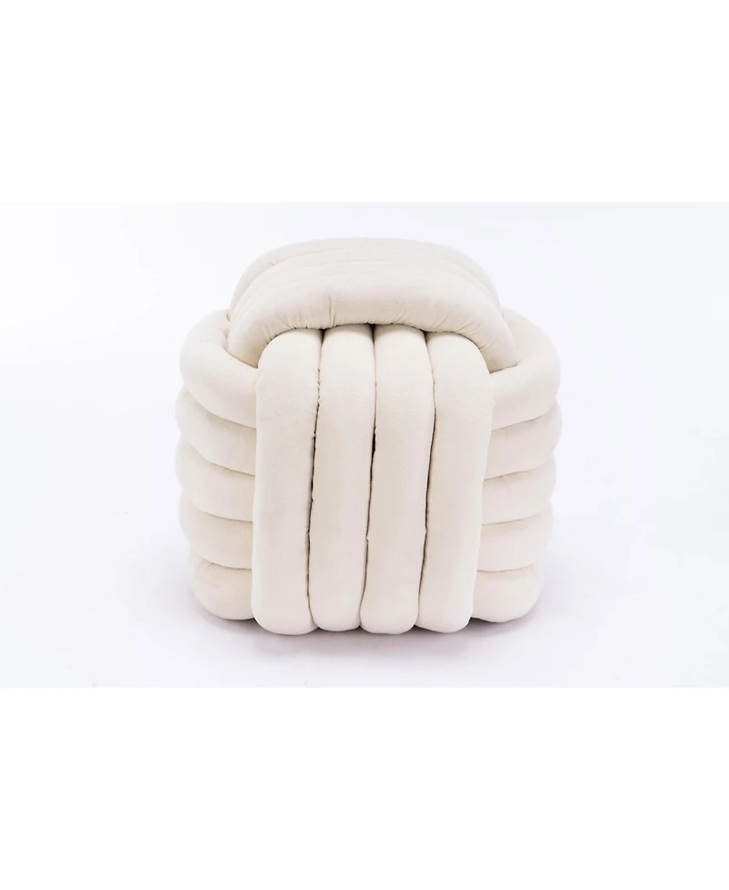Streamdale Modern Knot Design Ottoman Stylish and Comfortable