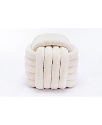 Streamdale Modern Knot Design Ottoman Stylish and Comfortable