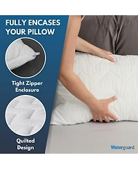 Waterguard Quilted Waterproof and Hypoallergenic Pillow Covers - King Size