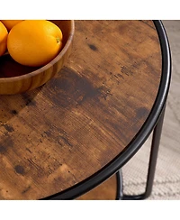 Streamdale Ottoman with Table & Drum Stool, Multi-Functional w/ Storage - Dark Yellow