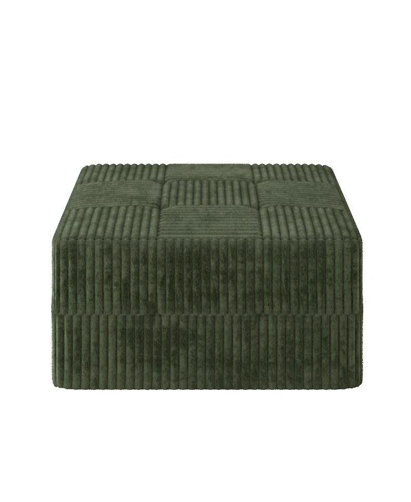 Streamdale Minimalist Corduroy Ottoman Sofa Bed, Space-Saving Design