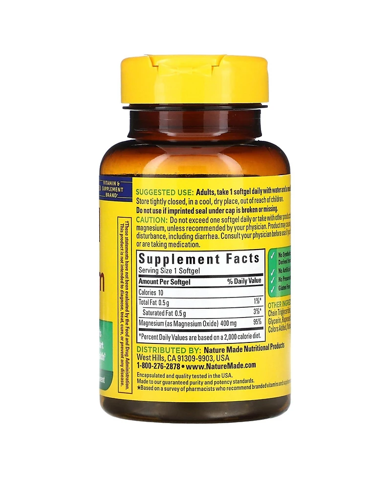 Nature Made Magnesium Extra Strength 400 mg
