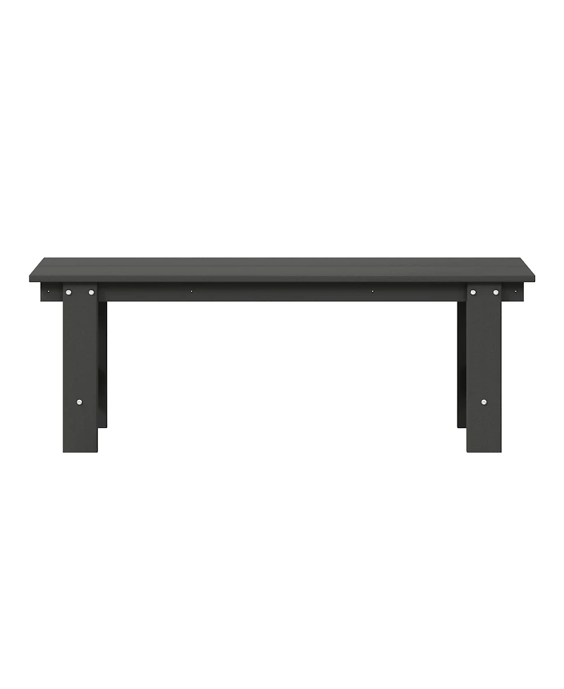 Outdoor Hdpe 48" Modern Backless Patio Bench