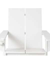 Outdoor Hdpe Modern Adirondack Chair with Cup Holder