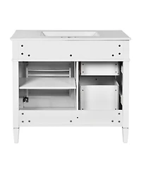 Streamdale 36" Modern Bathroom Vanity with Sink and Storage (2 Drawers + Tip-Out)