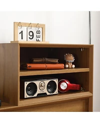 Streamdale Sophisticated Shoe Changing Bench with Modern 3D Design and Ample Storage