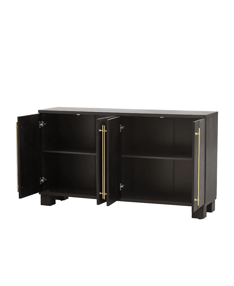 Streamdale Wood Traditional Sideboard with Adjustable Shelves for Kitchen, Dining and Living (Taupe)