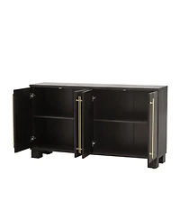 Streamdale Wood Traditional Sideboard with Adjustable Shelves for Kitchen, Dining and Living (Taupe)